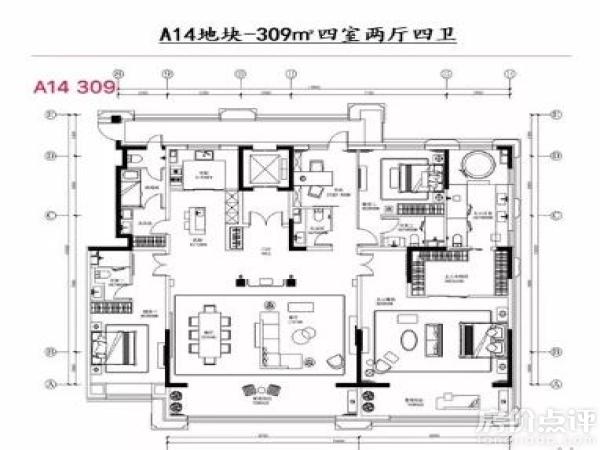户型图-309四室